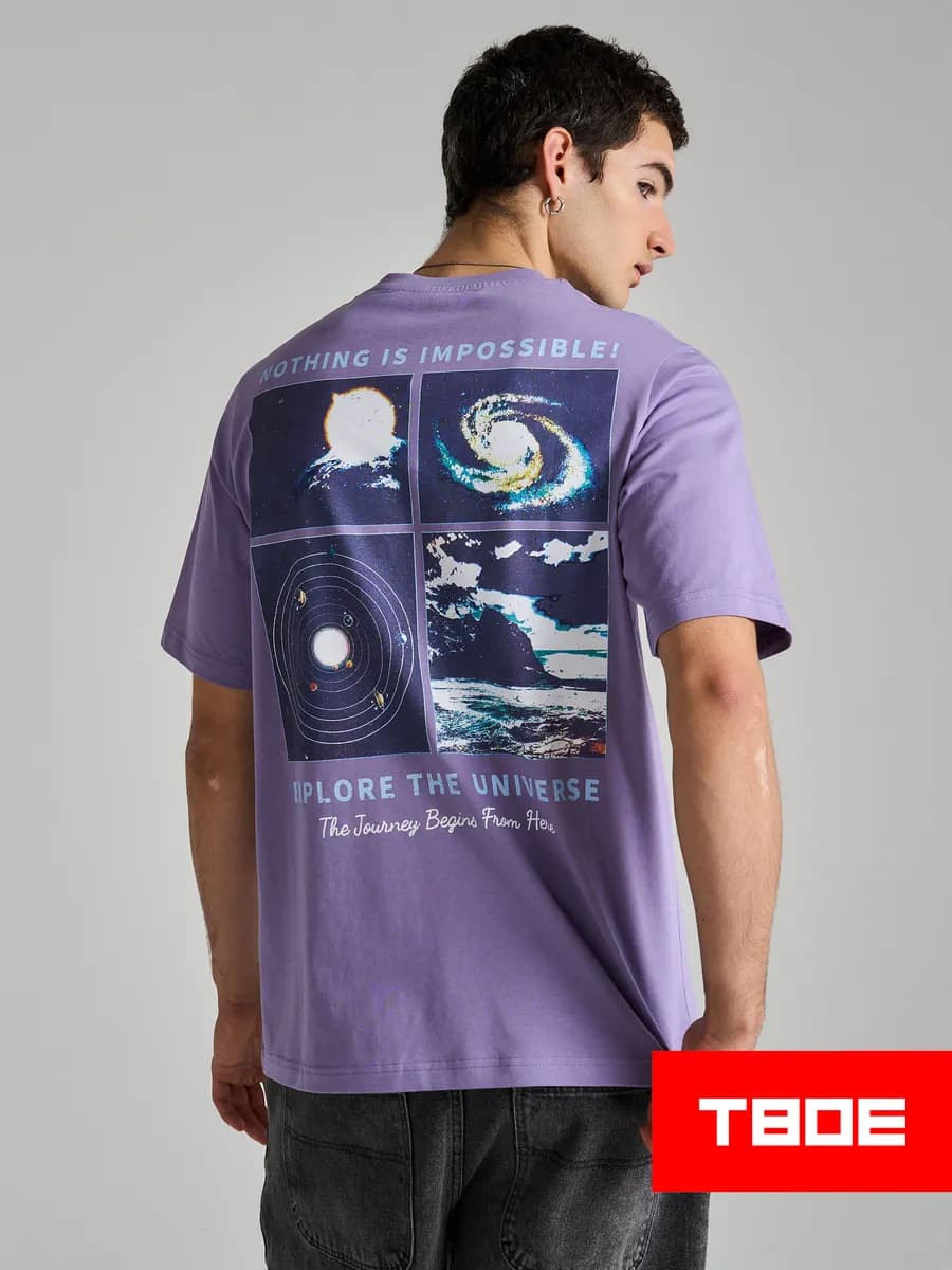 Футболка оверсайз с принтом на спине