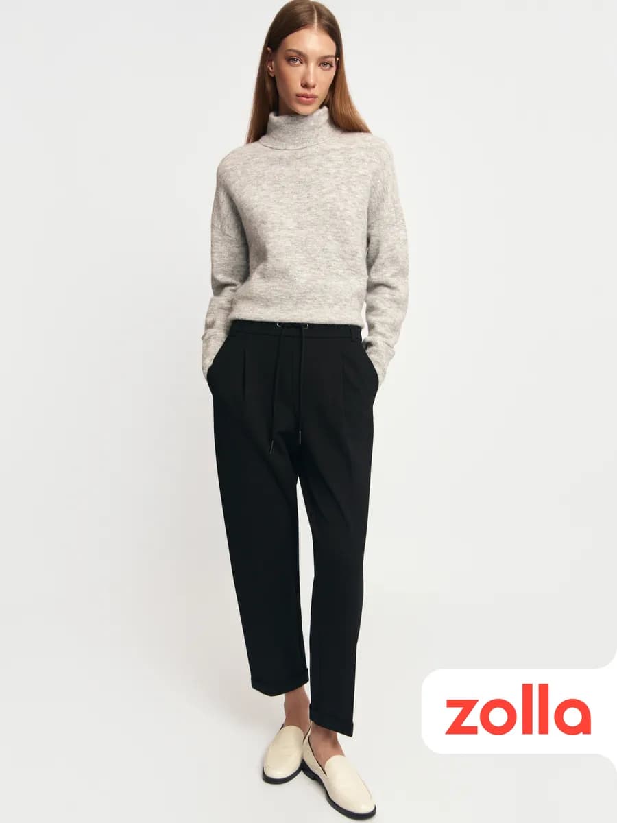 Женские брюки на резинке со стрелками