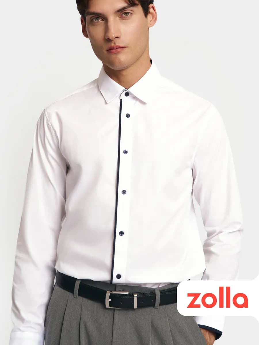 Мужская рубашка с длинным рукавом - фото 1