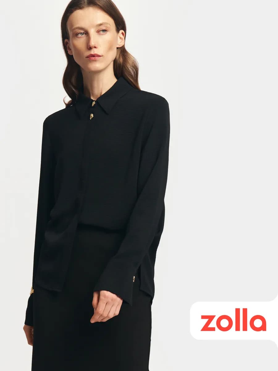 Женская прямая рубашка длинный рукав