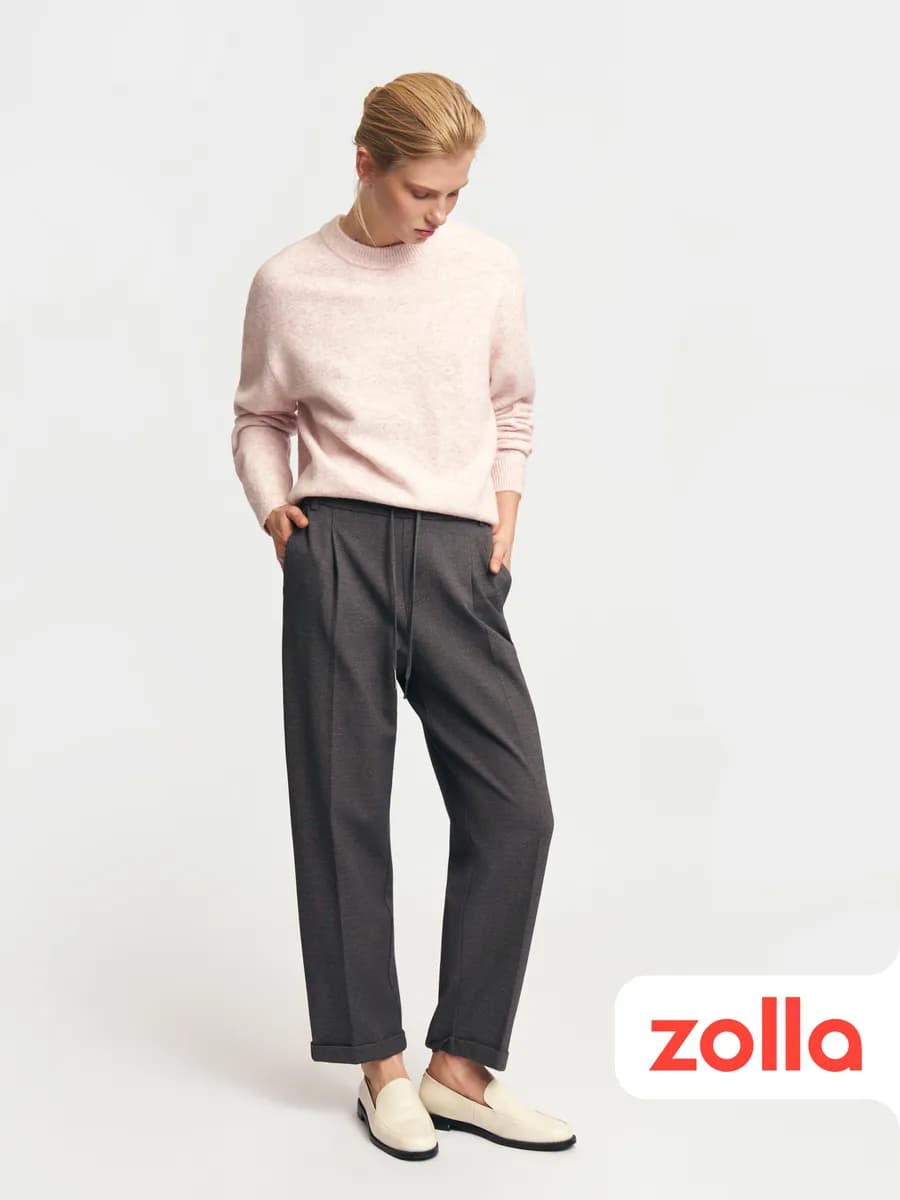 Женские брюки на резинке со стрелками - фото 1