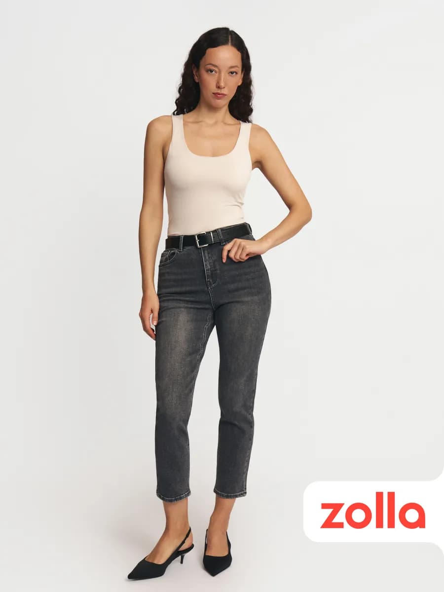 Женские джинсы Slim с высокой посадкой