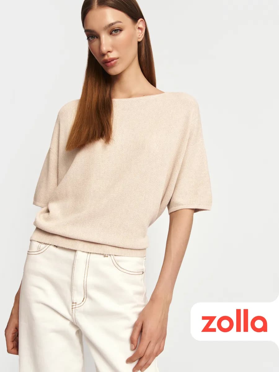 Женский джемпер с коротким рукавом