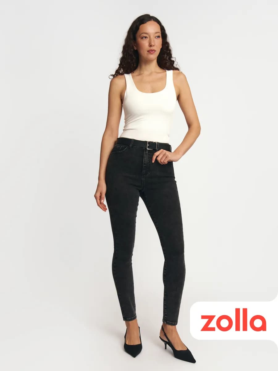Женские джинсы Skinny с высокой посадкой