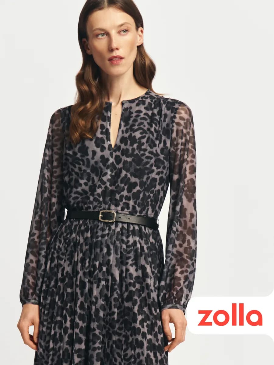 Женское платье миди с плиссировкой