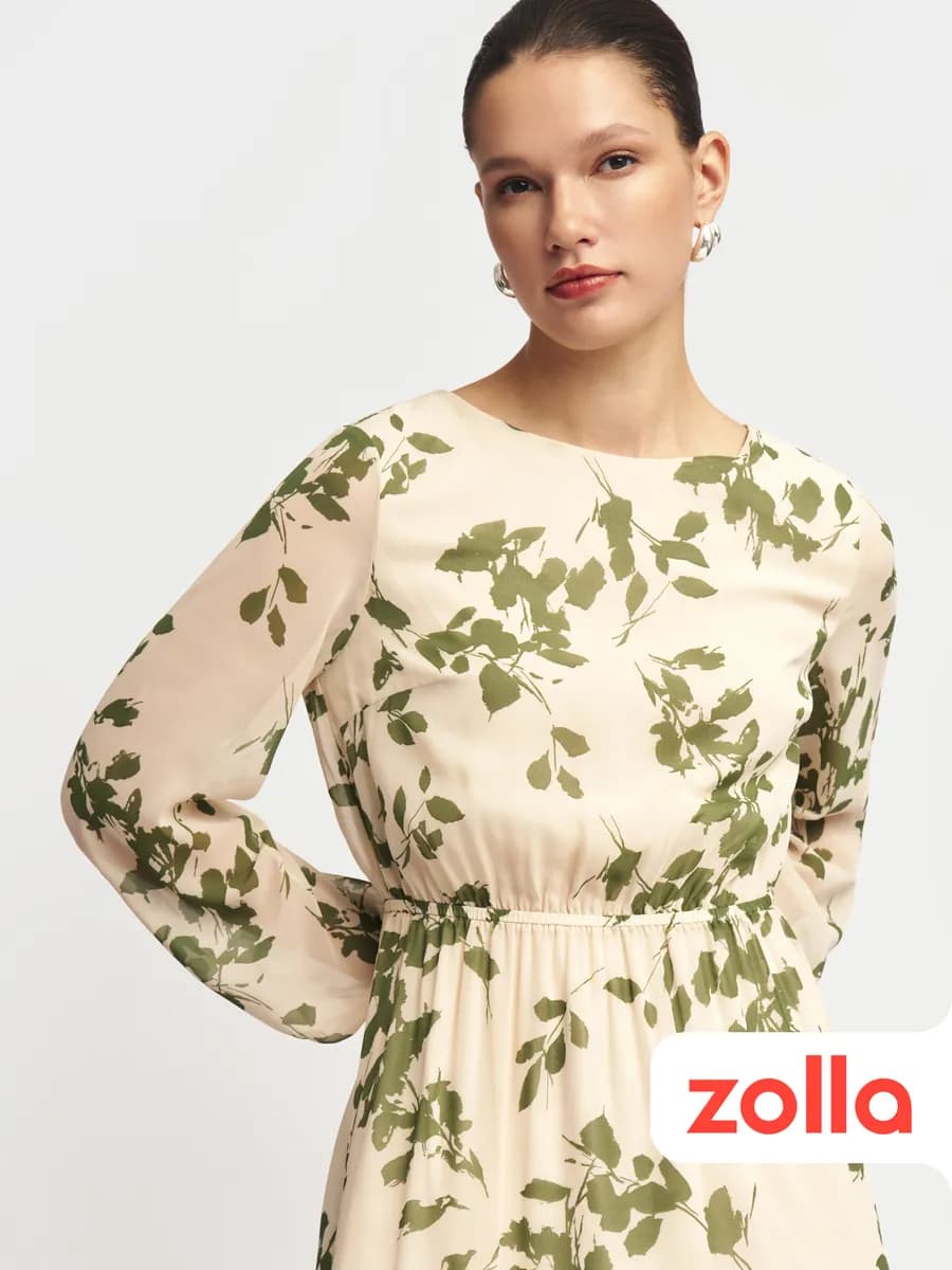 Женское шифоновое платье с принтом