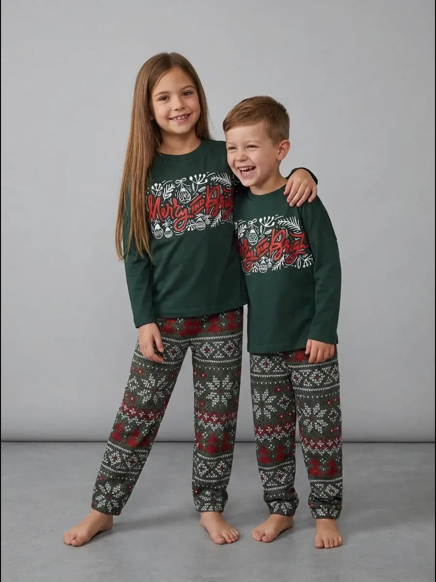 Пижама новогодняя детская на новый год 2026