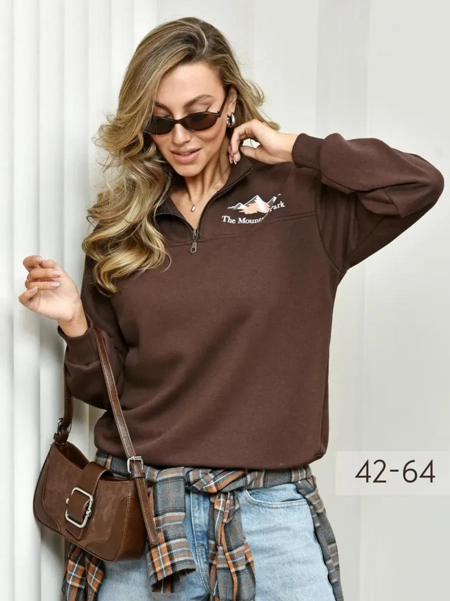 Свитшот полузамок на молнии