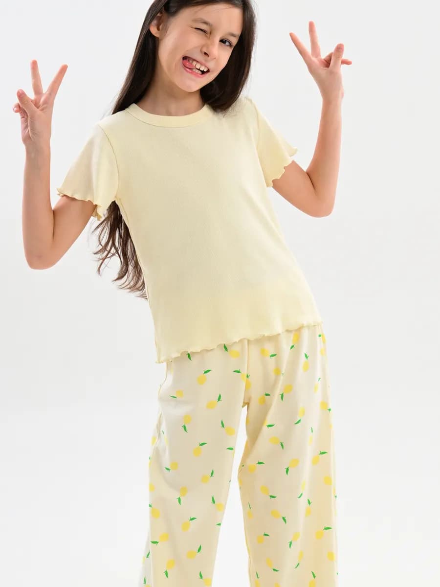 Пижама для девочки подростка со штанами