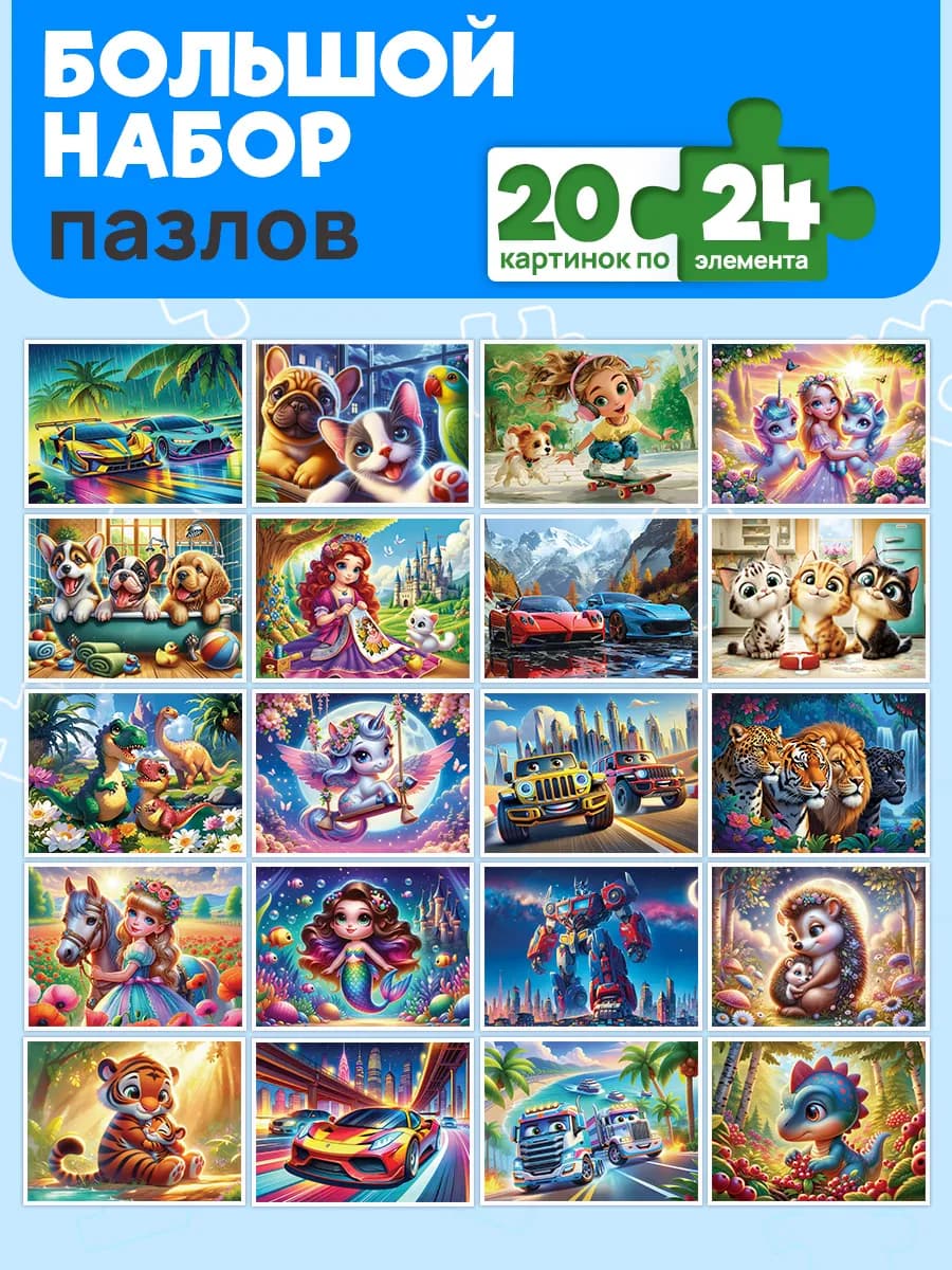 Пазлы для детей набор