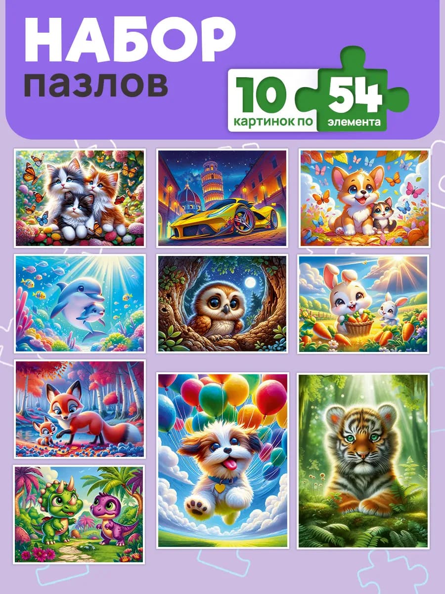 Пазлы для детей набор