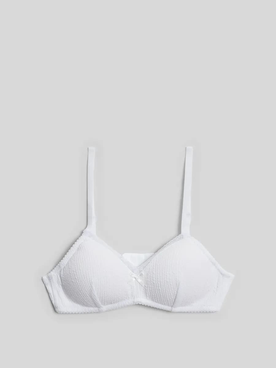 Бюстгальтер подростковый базовый из фактурной ткани - фото 1