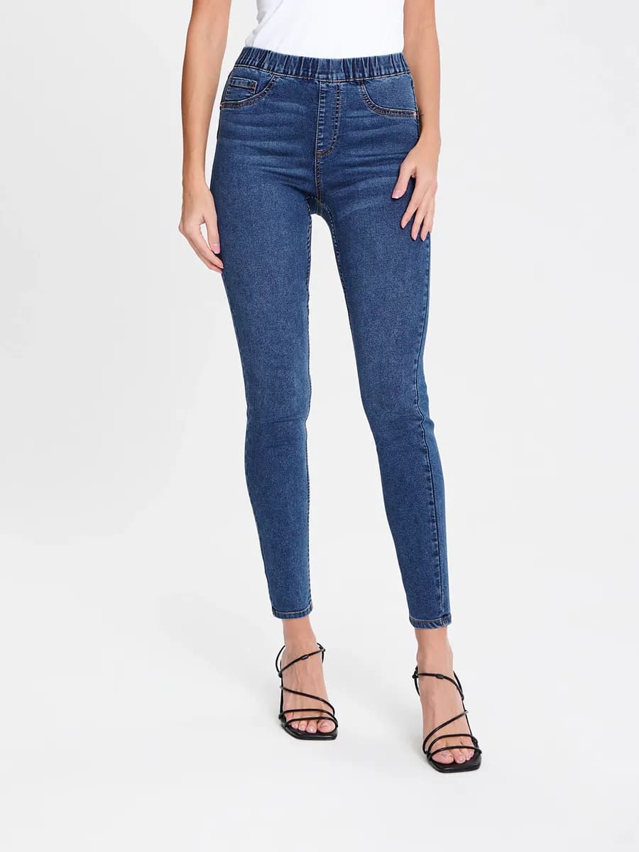 Джинсы скинни на резинке