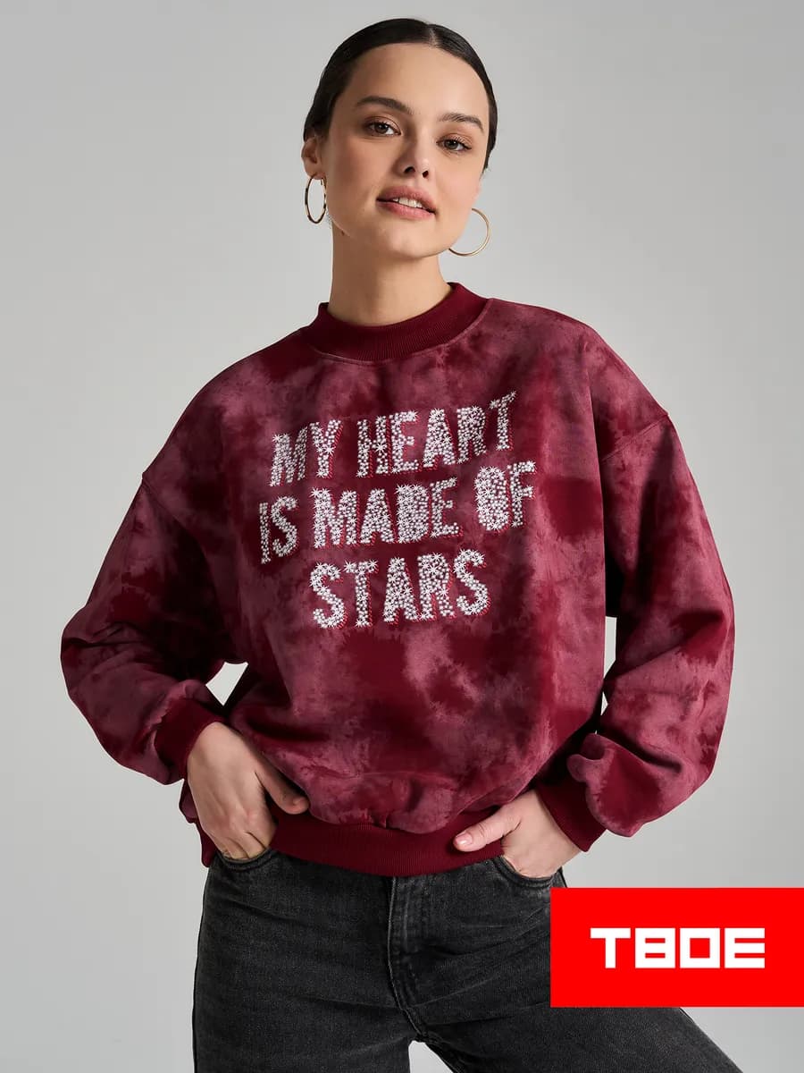 Свитшот тай-дай с надписью