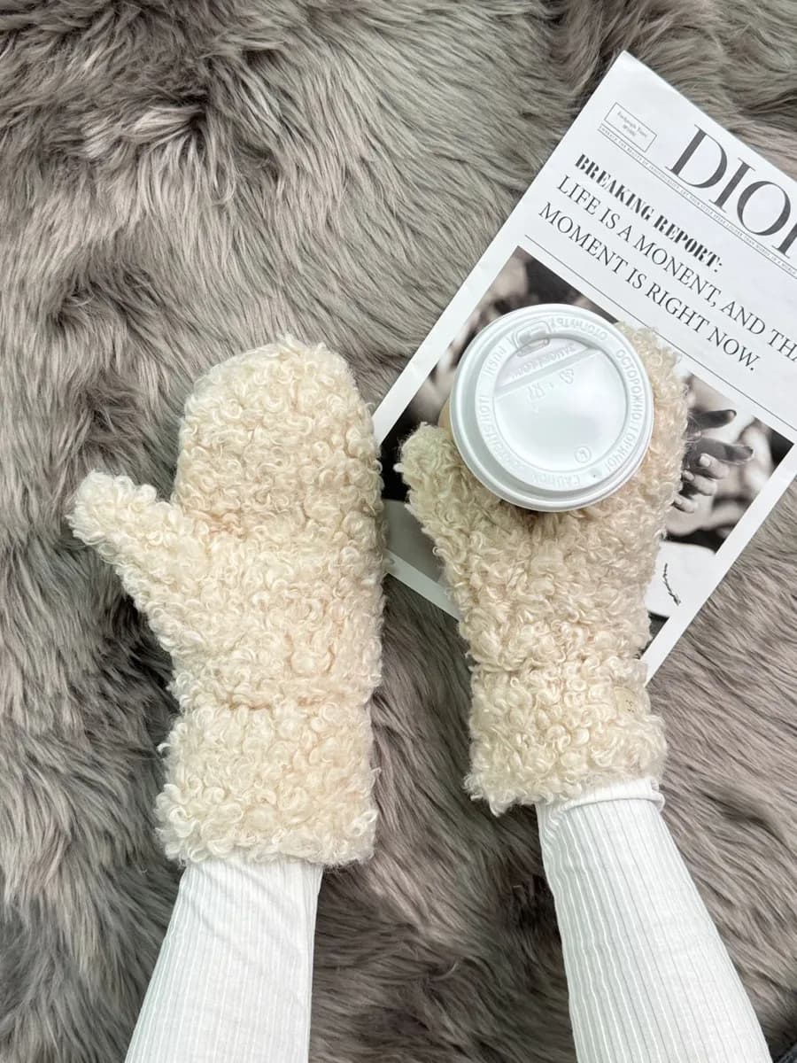 варежки женские зимние на меху