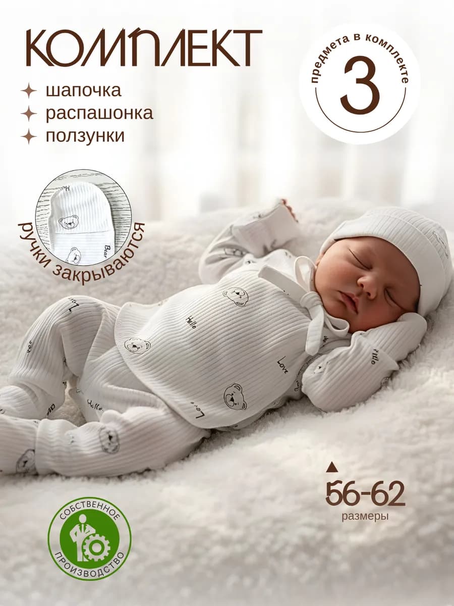 Комплект нательный для новорожденных детей