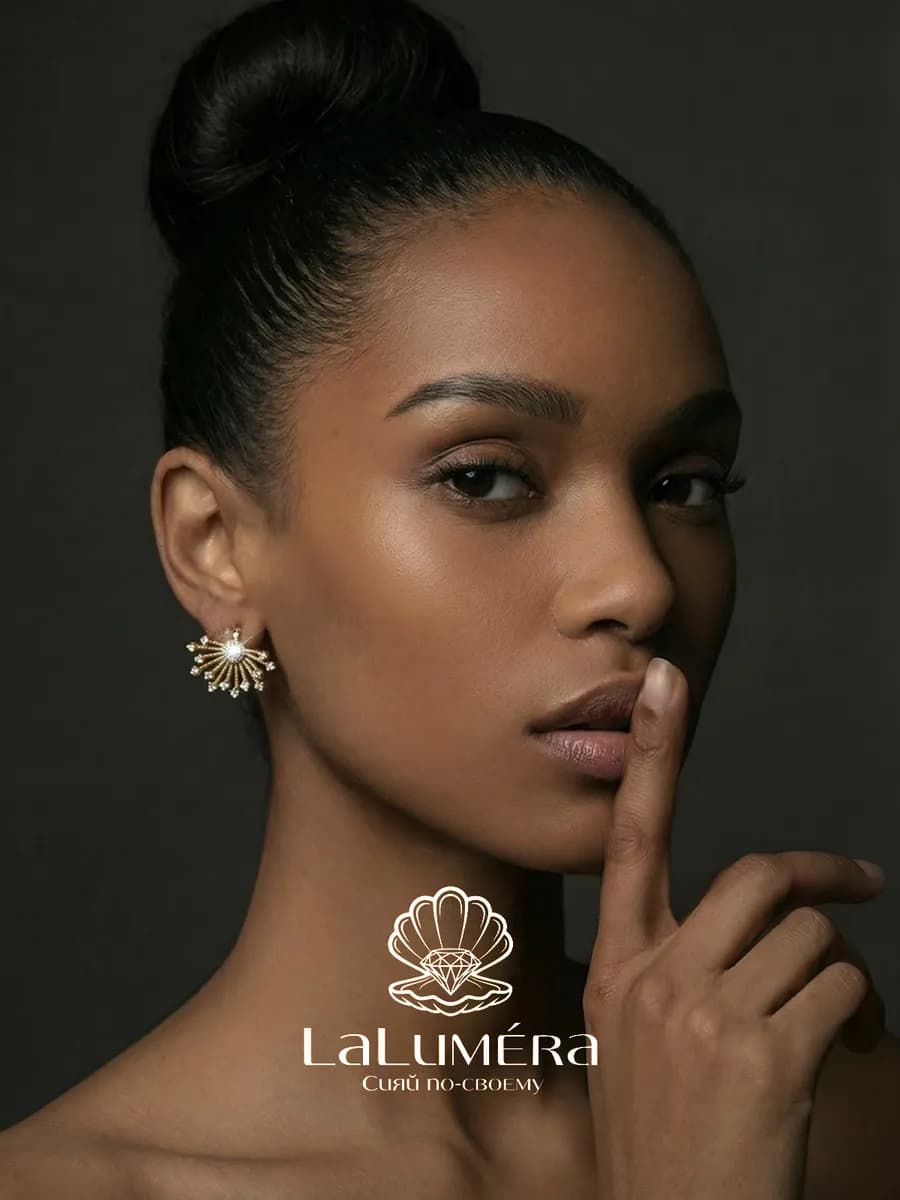 Серьги бижутерия повседневные вечерние позолоченные объемные