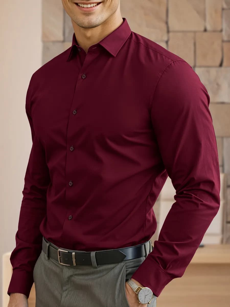 Рубашка с длинным рукавом классическая