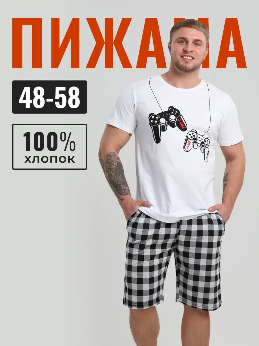 Пижама с шортами и футболкой