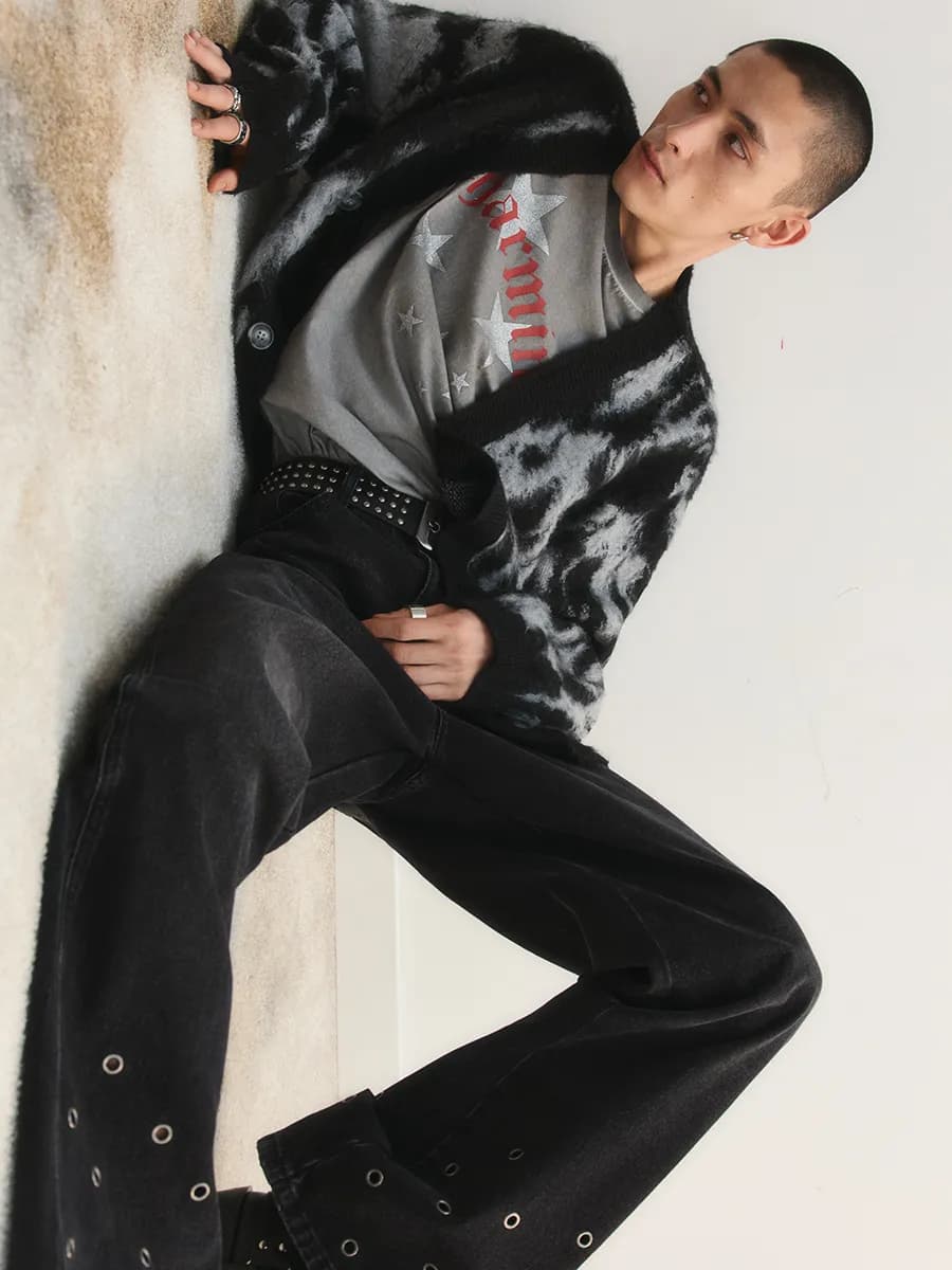 Кардиган на пуговицах с шерстью