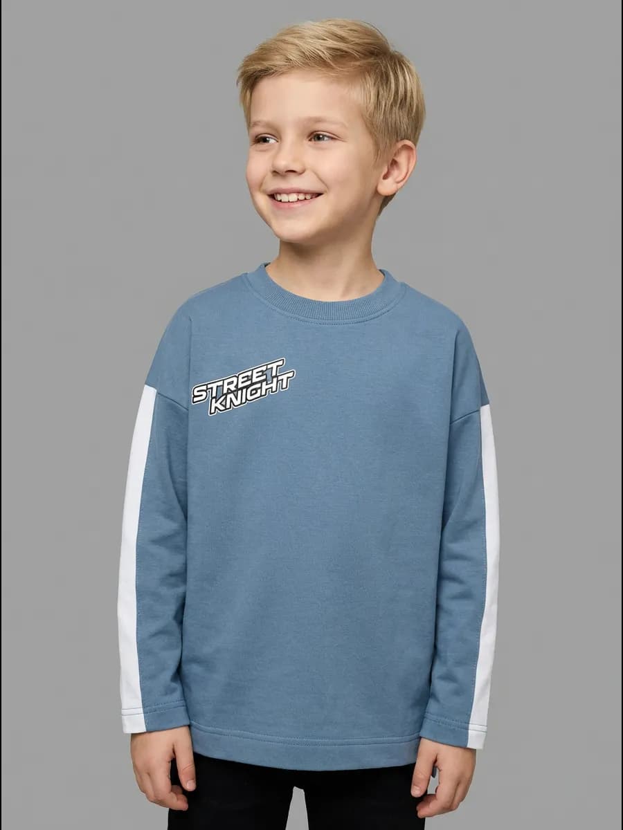 Спортивный лонгслив для мальчика оверсайз