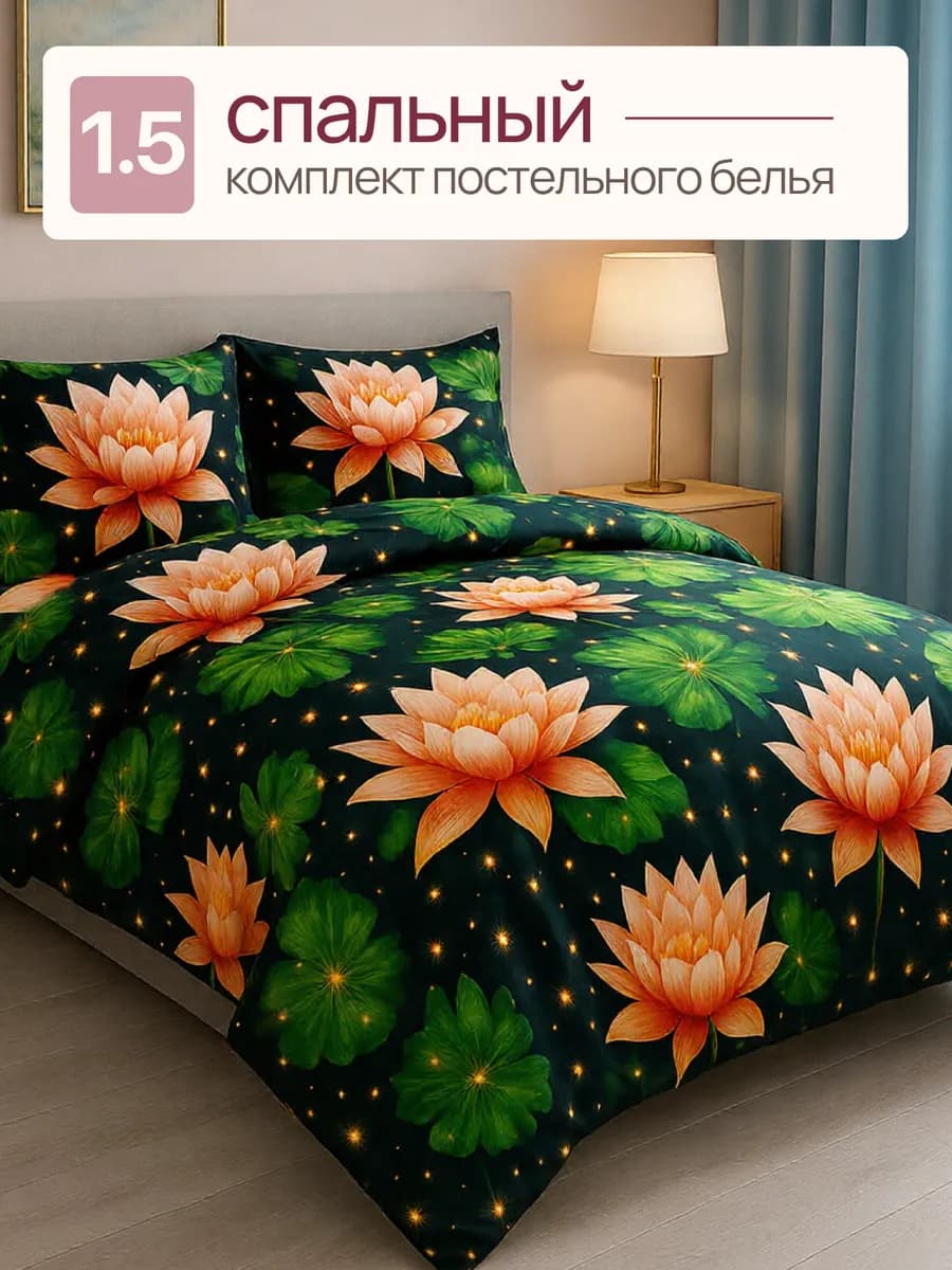 Постельное белье 1,5 спальное