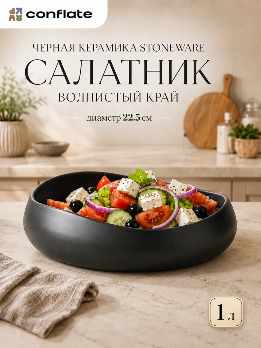 Салатник керамический 1л