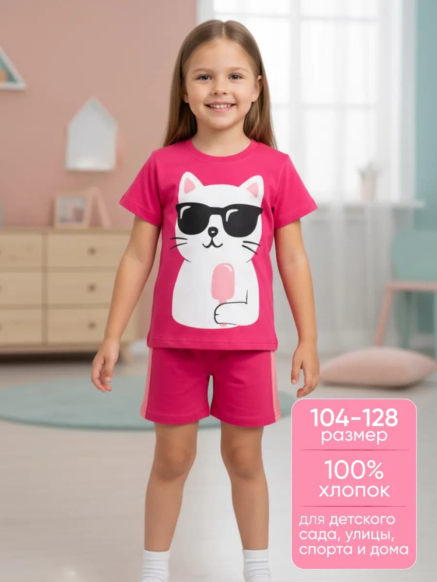 Костюм хлопковый с шортами
