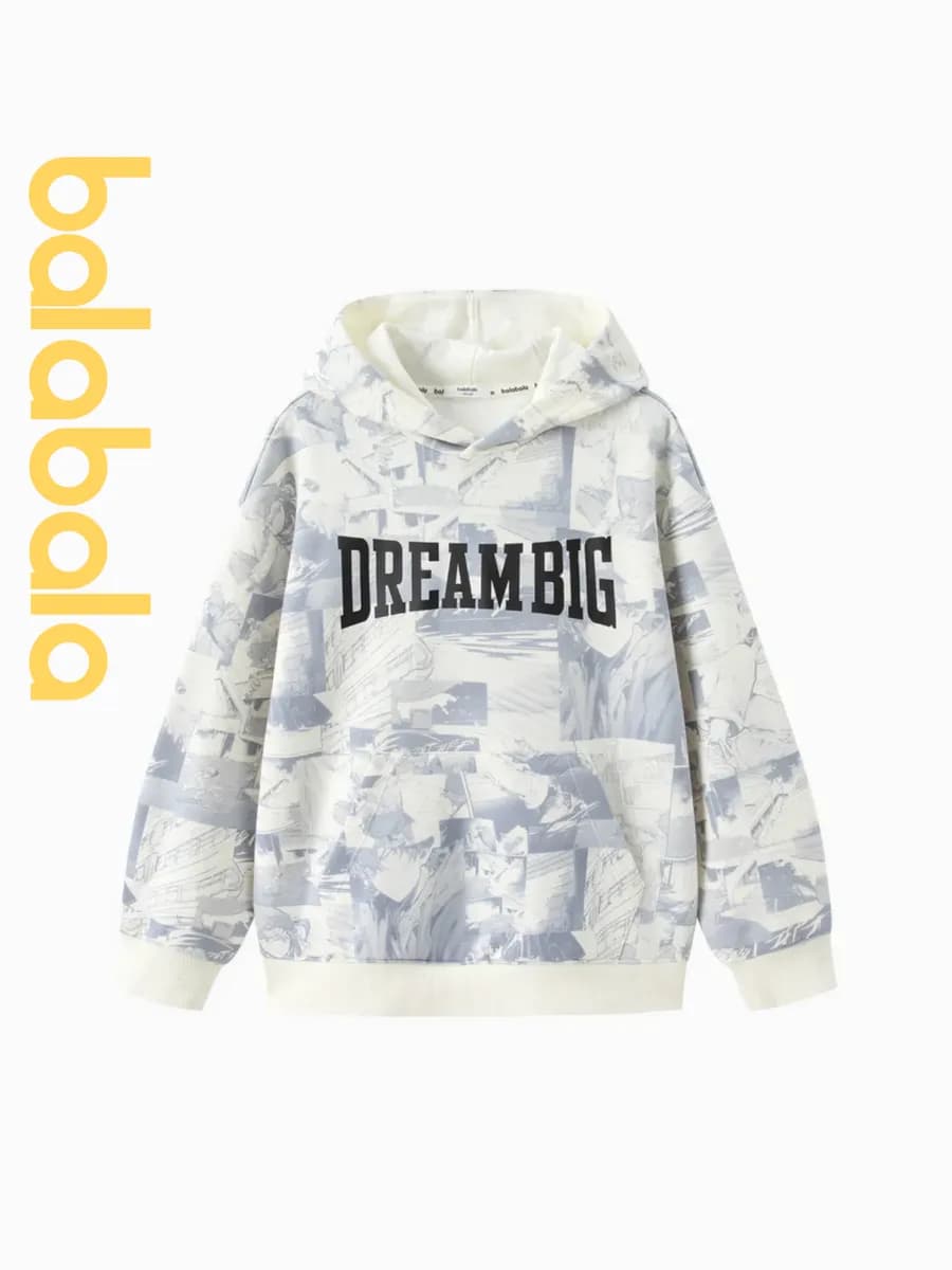 Толстовка оверсайз с капюшоном подростковая - фото 1