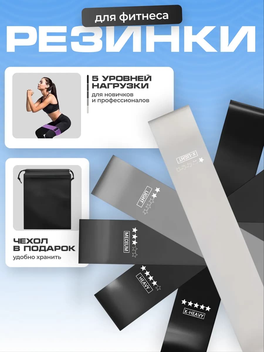 Резинки для фитнеса латексные