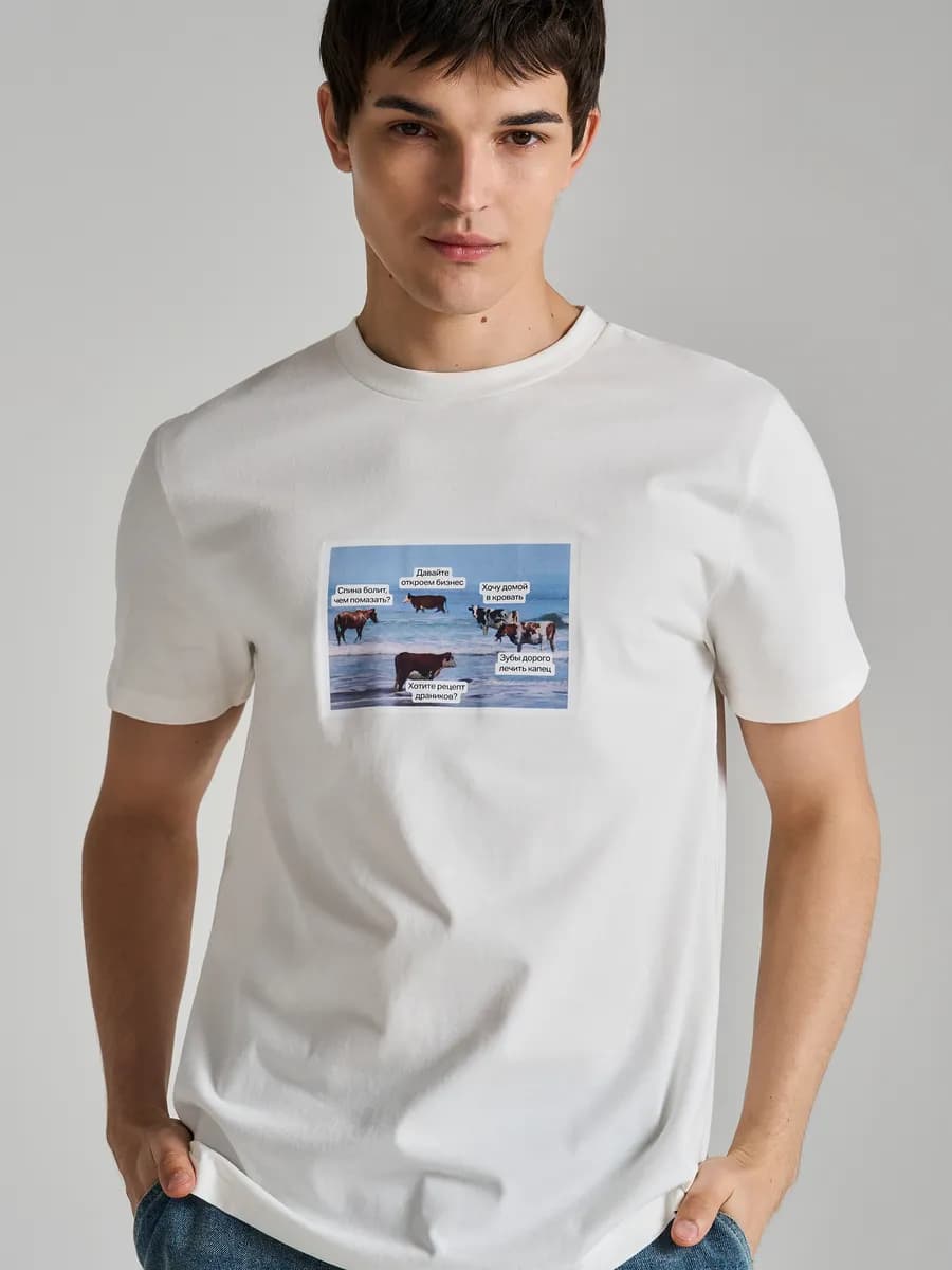 Футболка со смешным принтом - фото 1