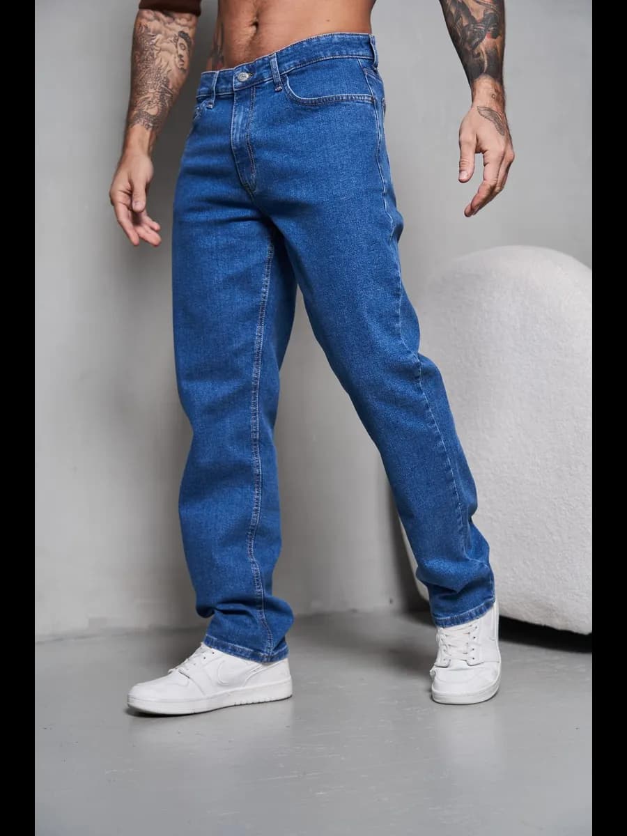 Джинсы прямые классические стрейч