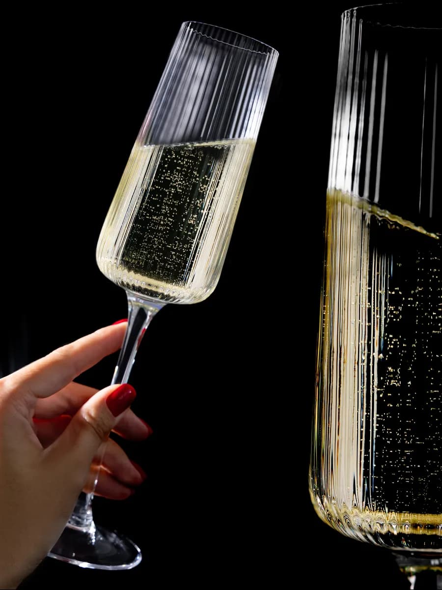 Бокалы для шампанского и вина 2 шт фужеры подарочный набор