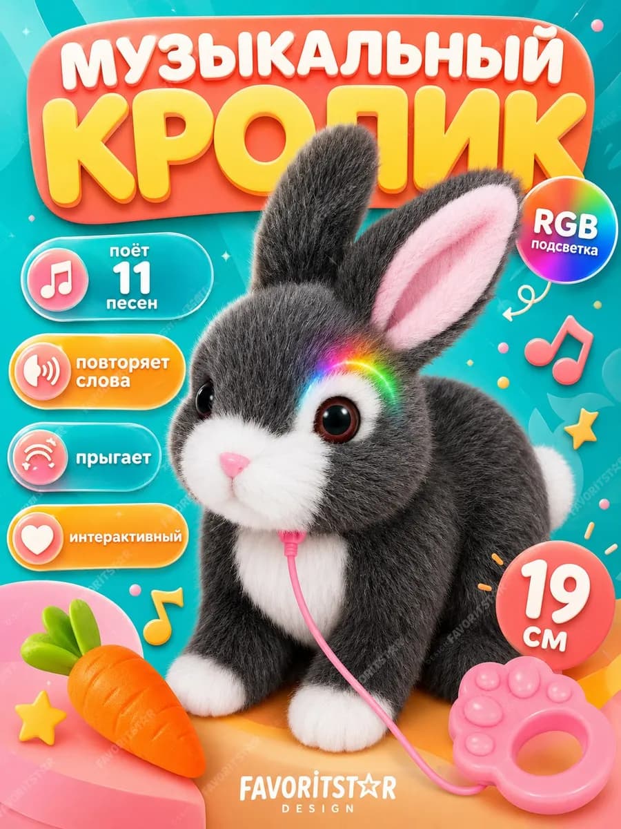 Интерактивная игрушка умный заяц повторюшка для ребенка