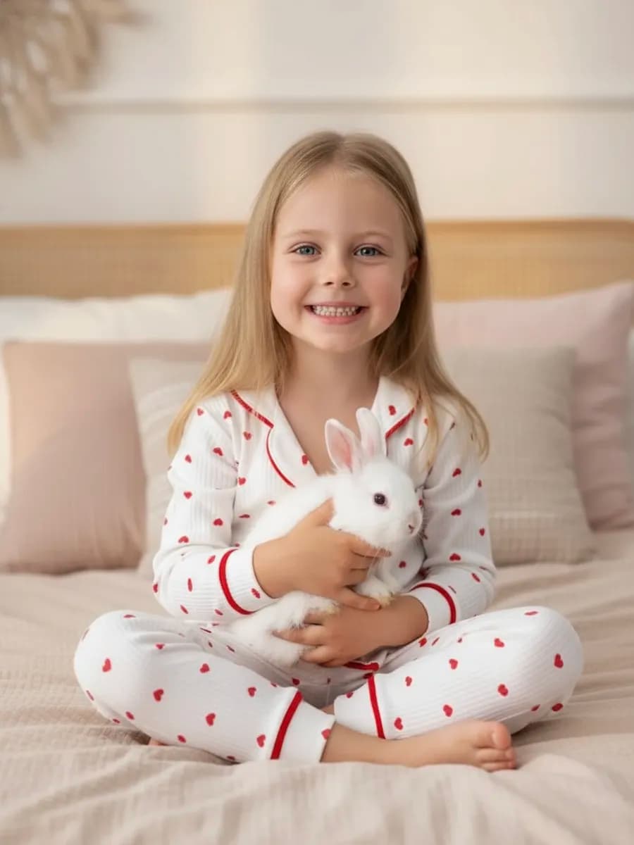 Пижама детская в рубчик со штанами