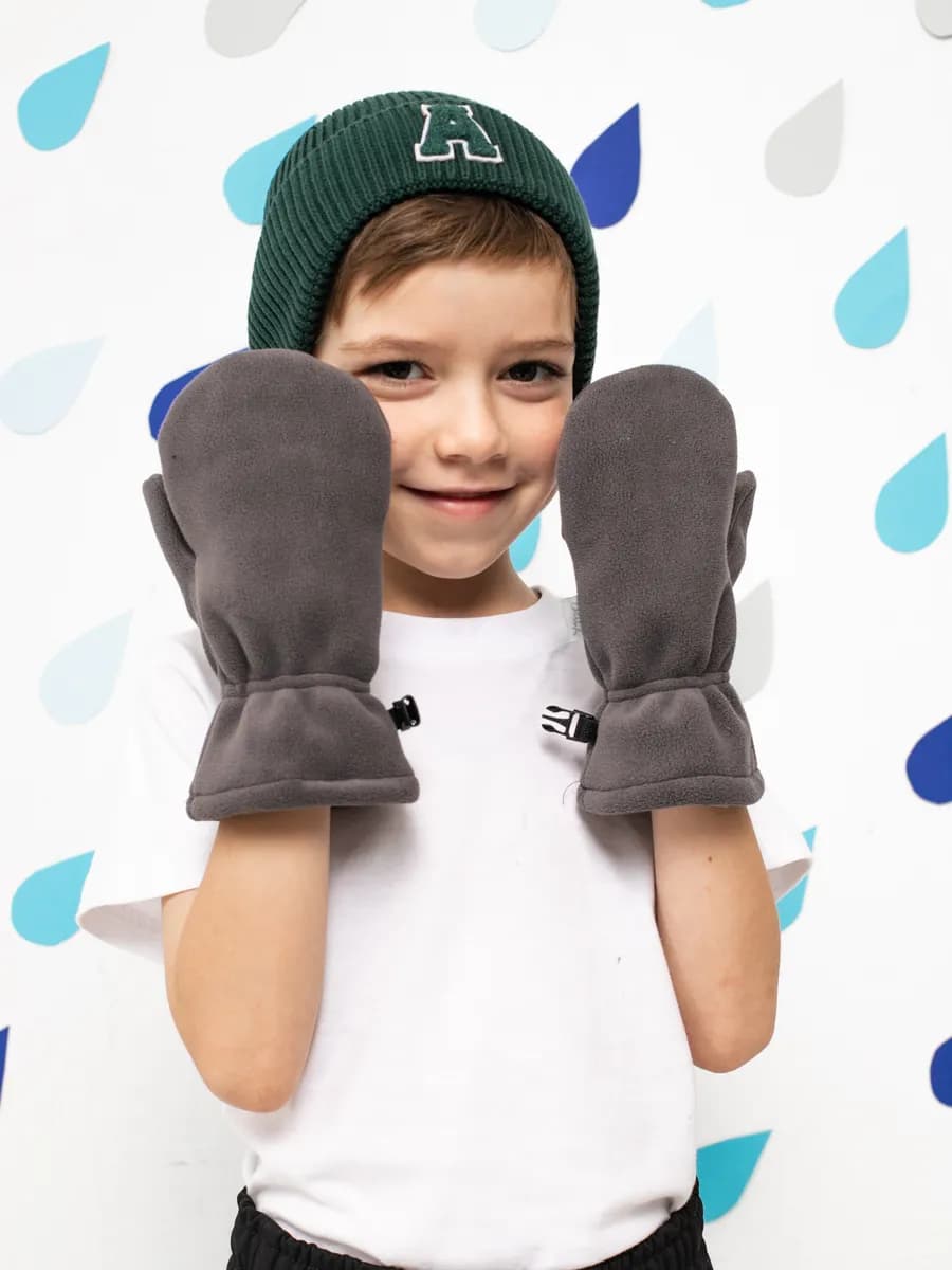 Варежки флисовые митенки