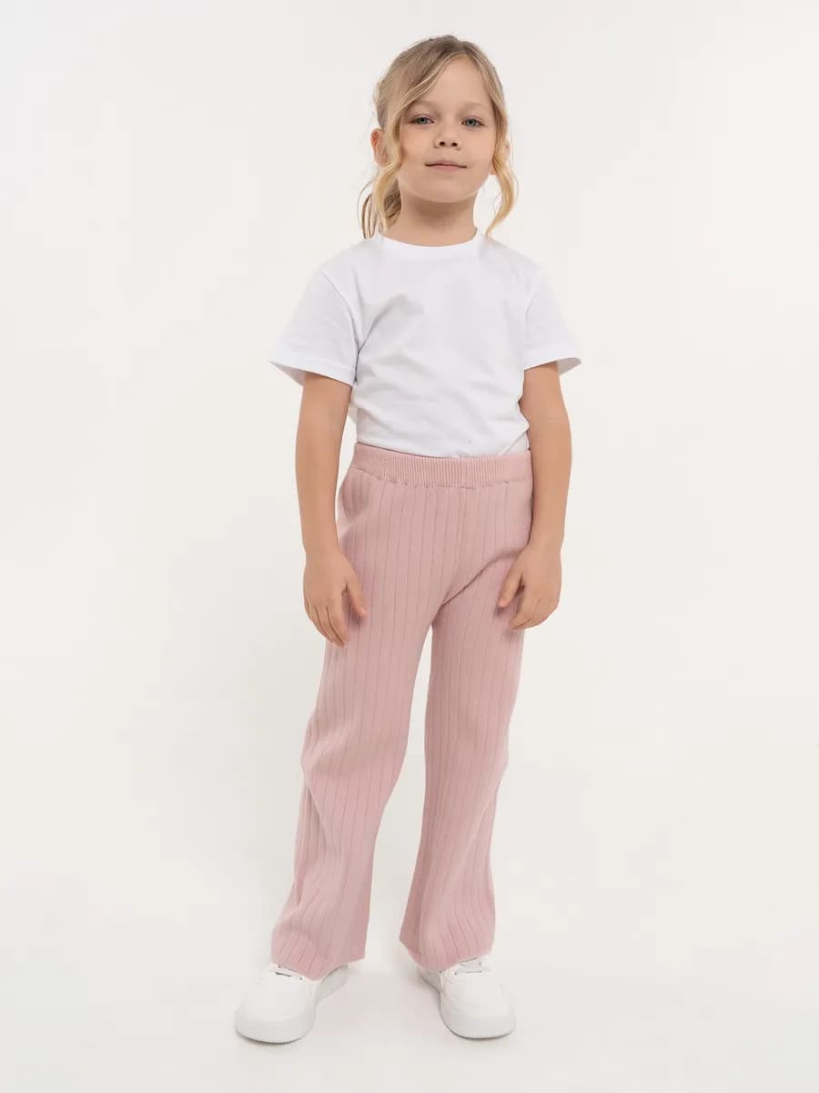 Брюки палаццо для девочки вязаные