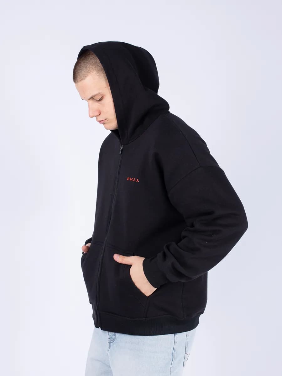 Толстовка начес на молнии с логотипом