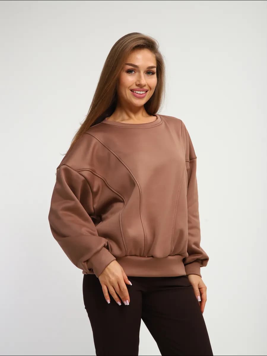 Свитшот оверсайз с начесом