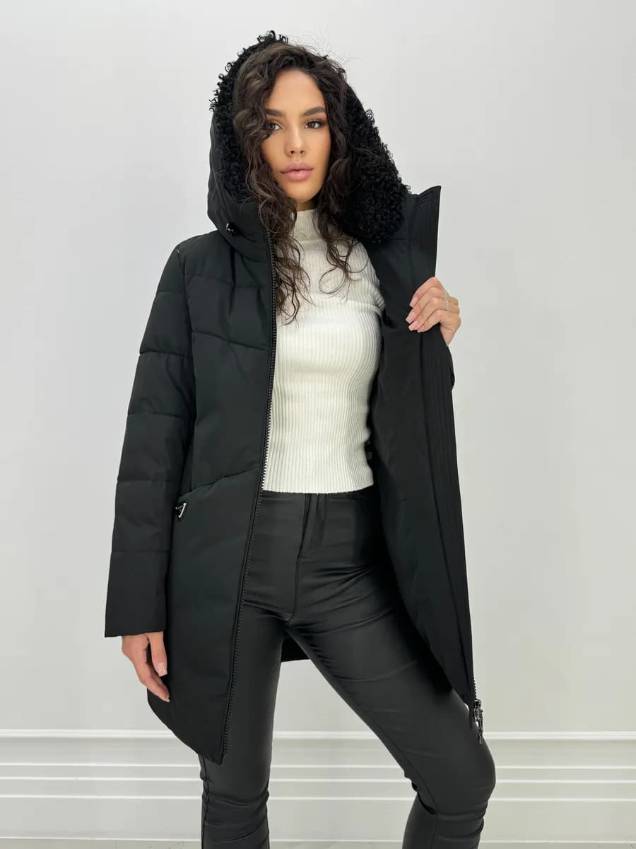 зимняя куртка с капюшоном