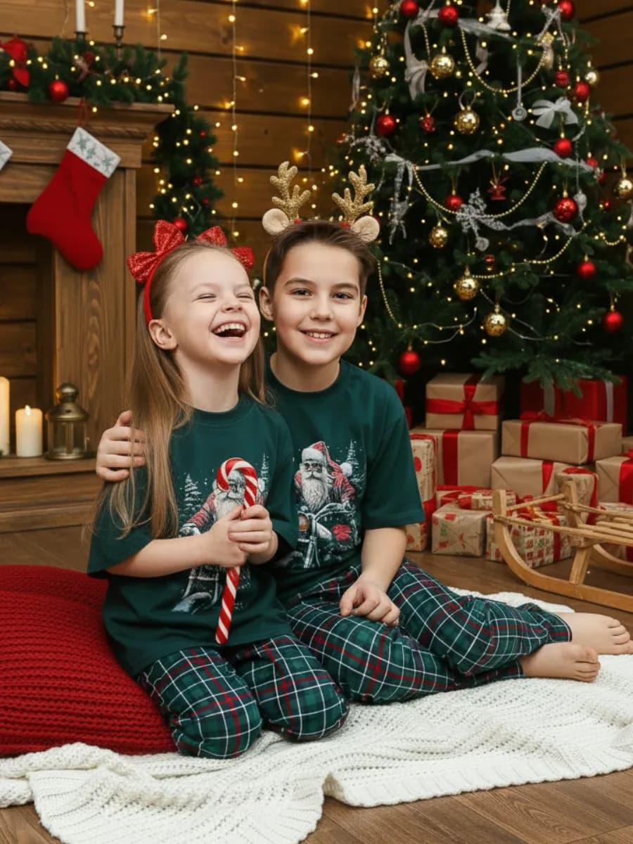 Костюм домашний пижама со штанами новогодняя праздничная