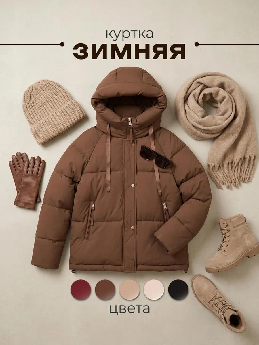 куртка женская осень зима с капюшоном большие размеры