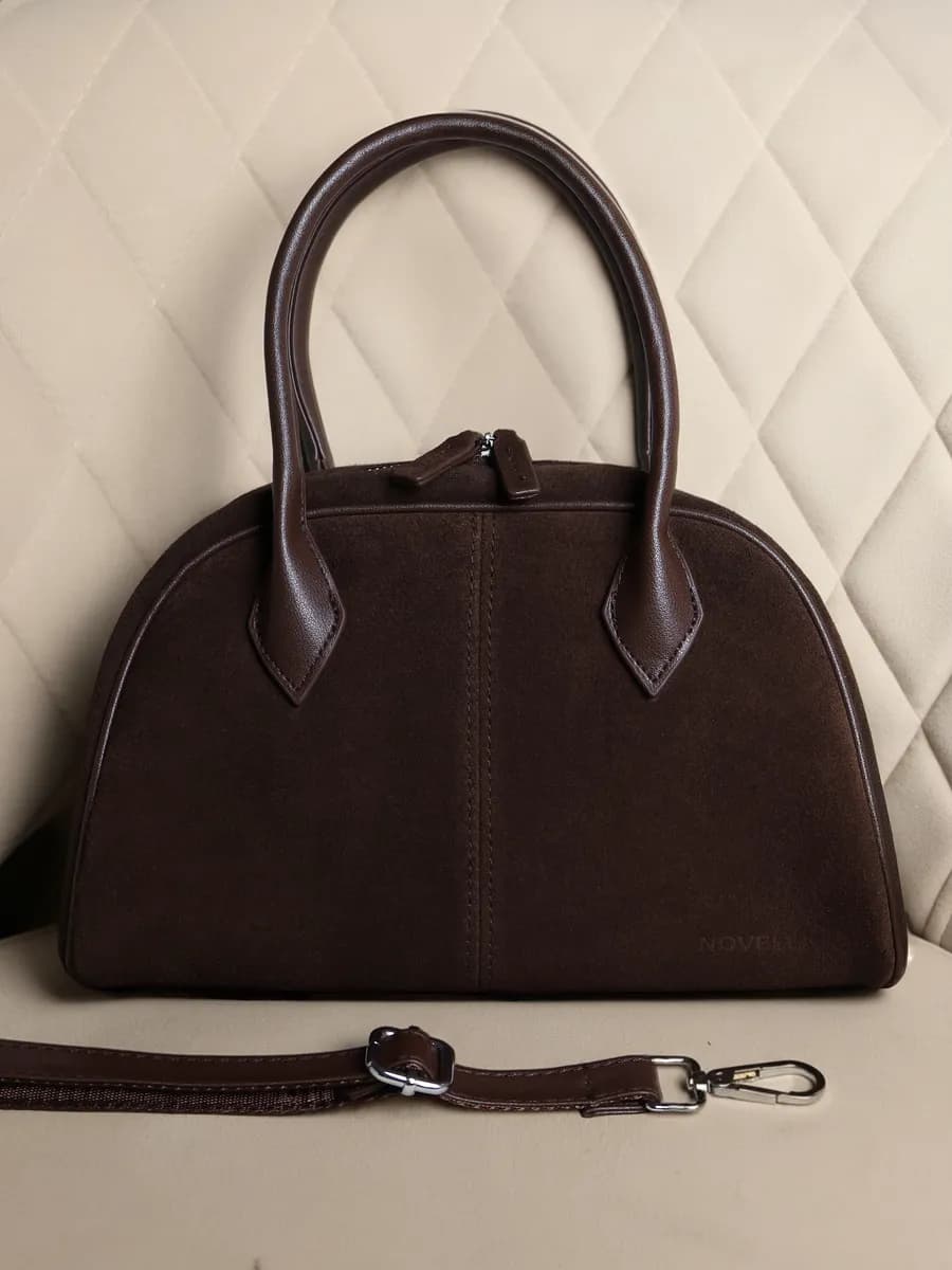 Сумка замшевая натуральная натуральная кросс-боди - фото 1