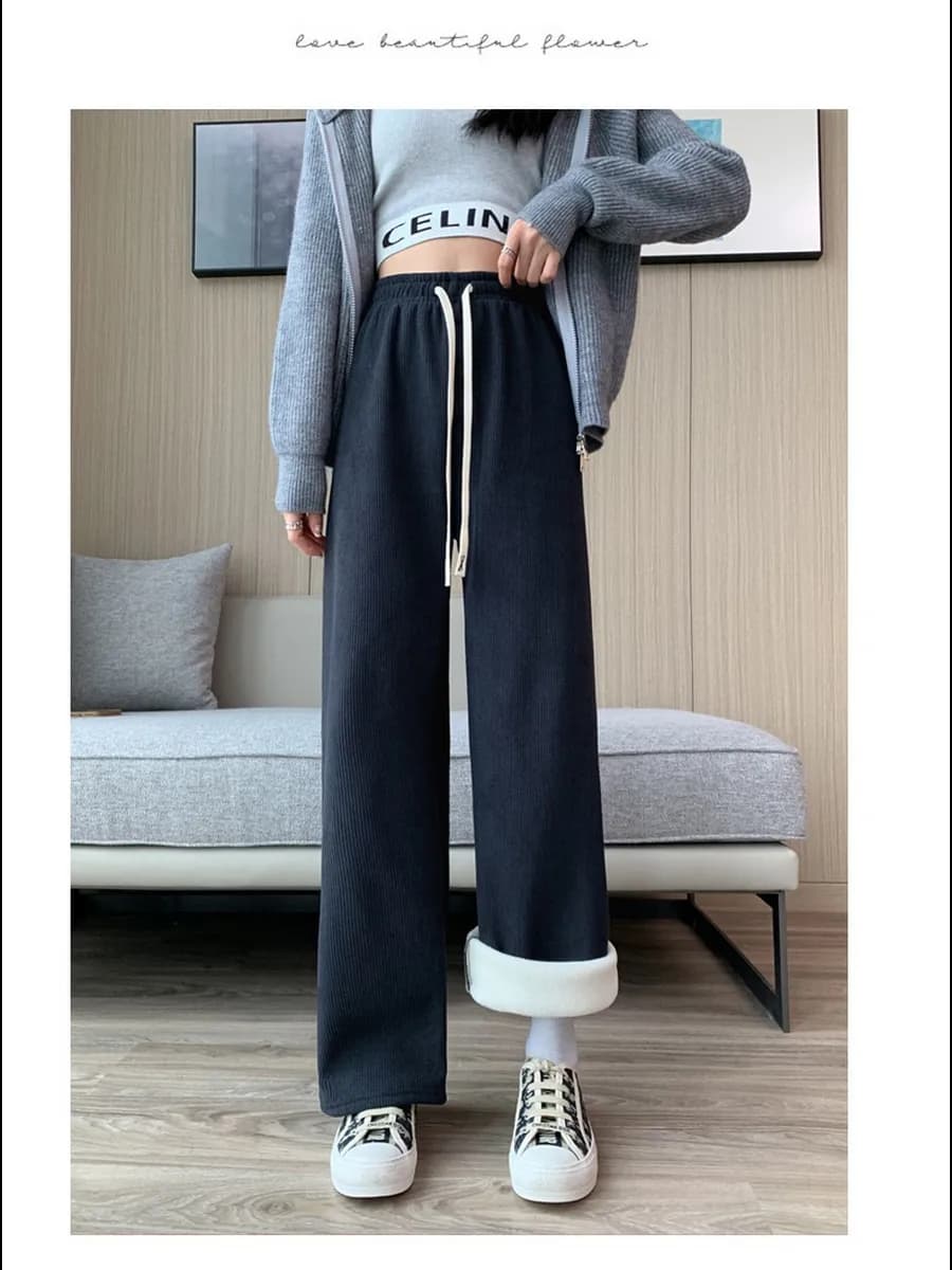 Брюки зимние палаццо утепленные