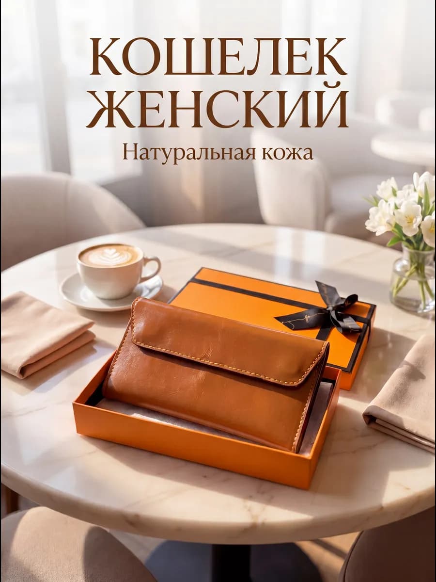 Кошелек женский натуральная кожа Подарок девушке