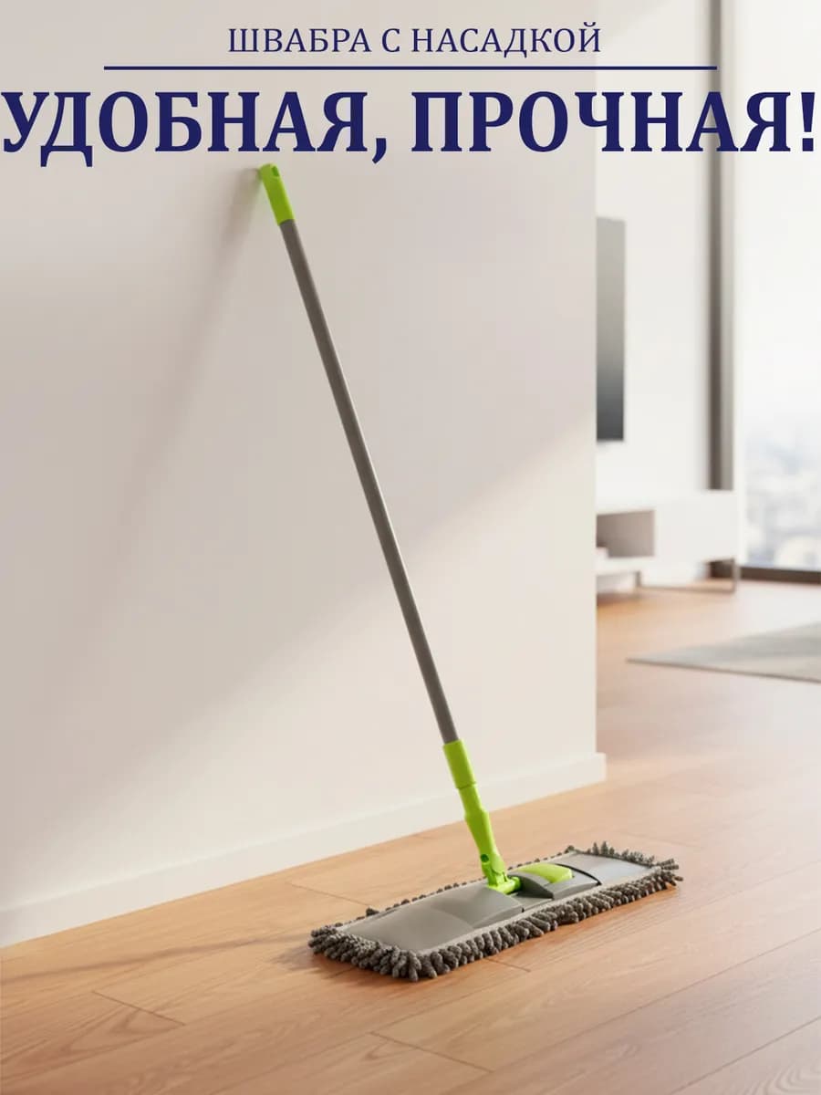 Швабра для пола с насадкой