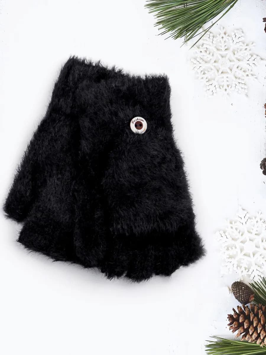 Митенки-перчатки-варежки без пальцев (5-8 лет) - фото 1