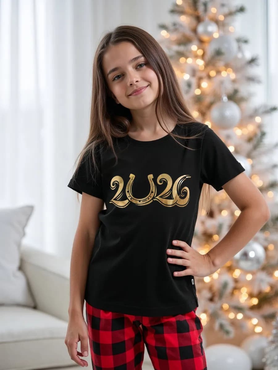 Пижама новогодняя детская family look семейная