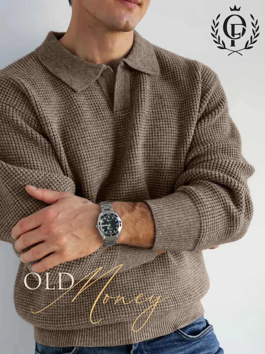 Свитер теплый вязаный Олд мани кольчуга