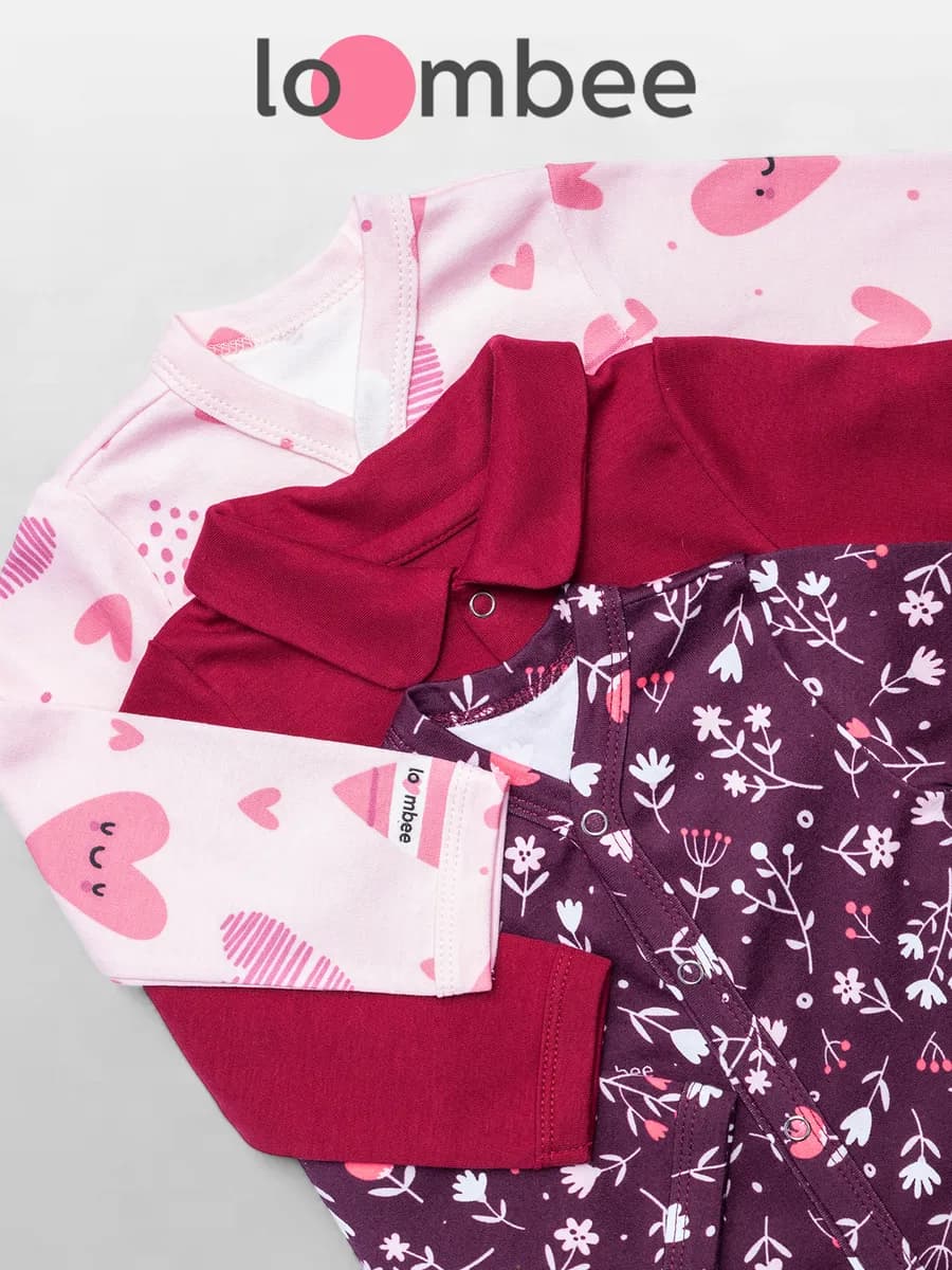 Боди для новорожденных набор 3 шт